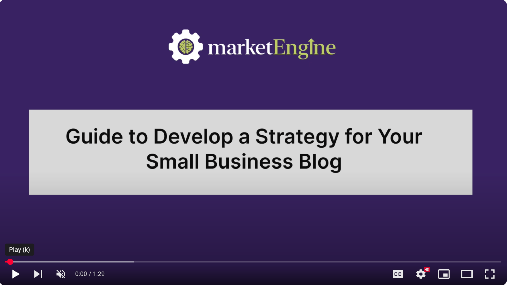 Video guide on creating a strategy for your small business blog using affordable SEO services and effective small business blogging tips.