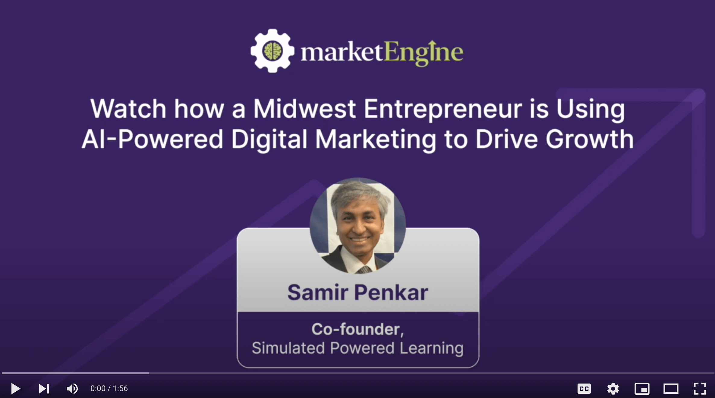 Affordable SEO services for small business highlighted in a video opening screen showing a Midwest entrepreneur using AI marketing to drive growth.